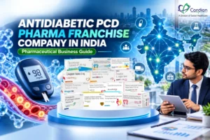 Antidiabetic PCD Pharma Franchise Company in India 1 Antidiabetic PCD Pharma Franchise company in India featuring CardianCare pharmaceutical portfolio, diabetes healthcare visualization, glucose monitoring, antidiabetic medicines, Indian business network, and professional pharmaceutical entrepreneur exploring cardiac diabetic franchise opportunities and healthcare distribution strategy across India.